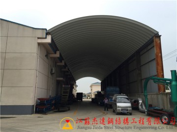 過(guò)道式拱形屋頂倉(cāng)間罩棚