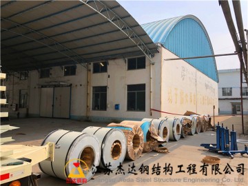 山東濱州染印廠(chǎng)拱形屋頂翻新工程